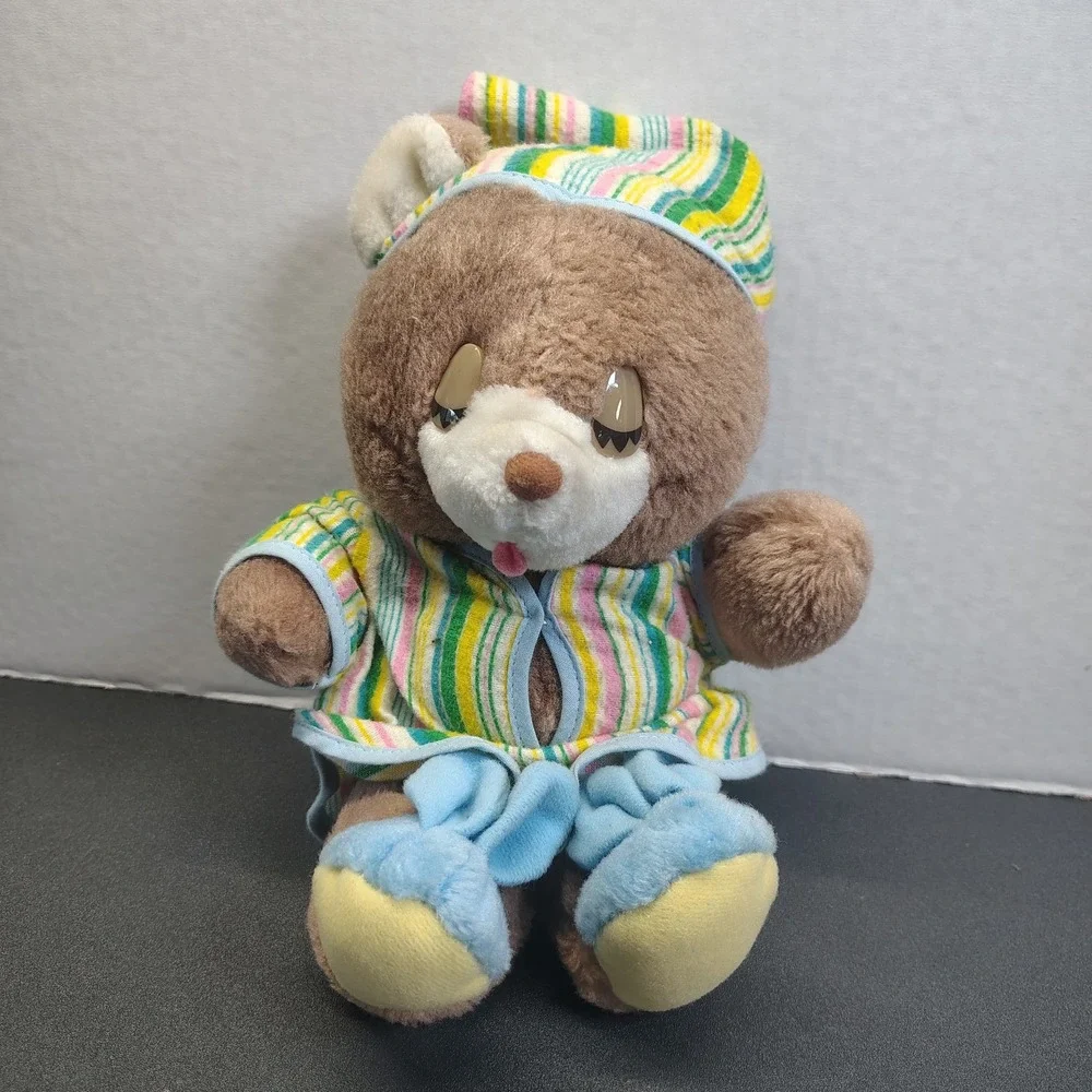 80's American Greetings Amtoy Sleepytime Baby Bear Vintage Plush Teddybear Toy